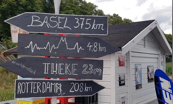 Achterdeck im Marienburger Bootshaus