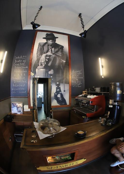 This is hip 'coffee ' n ' shoeshine