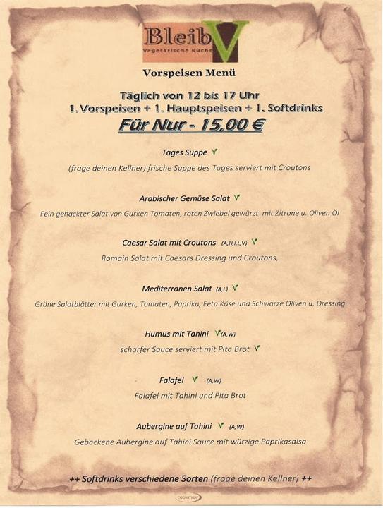 Bleib V - Vegetarische Kuche