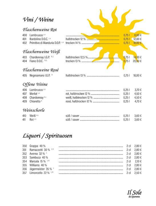 Ristorante Pizzeria Il Sole Da Quaranta