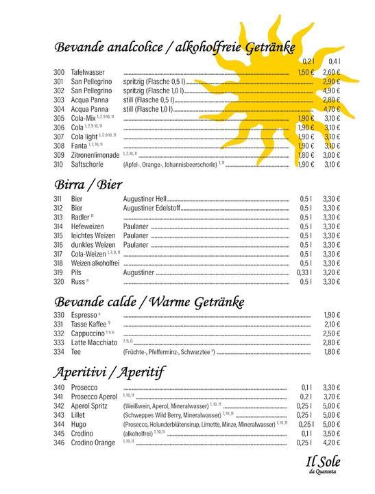 Ristorante Pizzeria Il Sole Da Quaranta