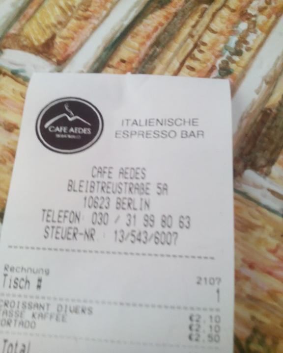 Cafe Aedes Signorello